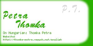 petra thomka business card